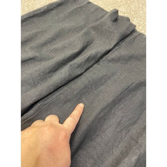 Chaps pull on wide leg pants womens sz small black linen trousers minimalistic - Picture 12 of 12